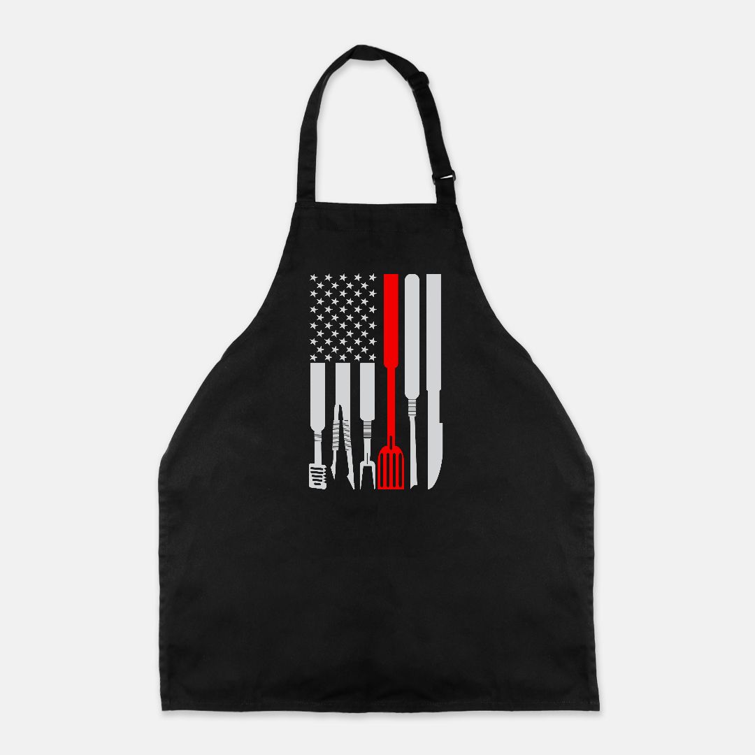 BBQ American Flag Apron (Full-Length)