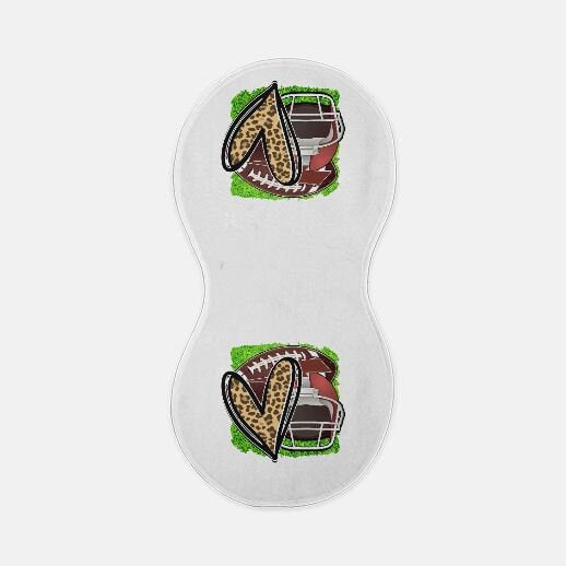 For the love of the game Football Peanut Burp Cloth