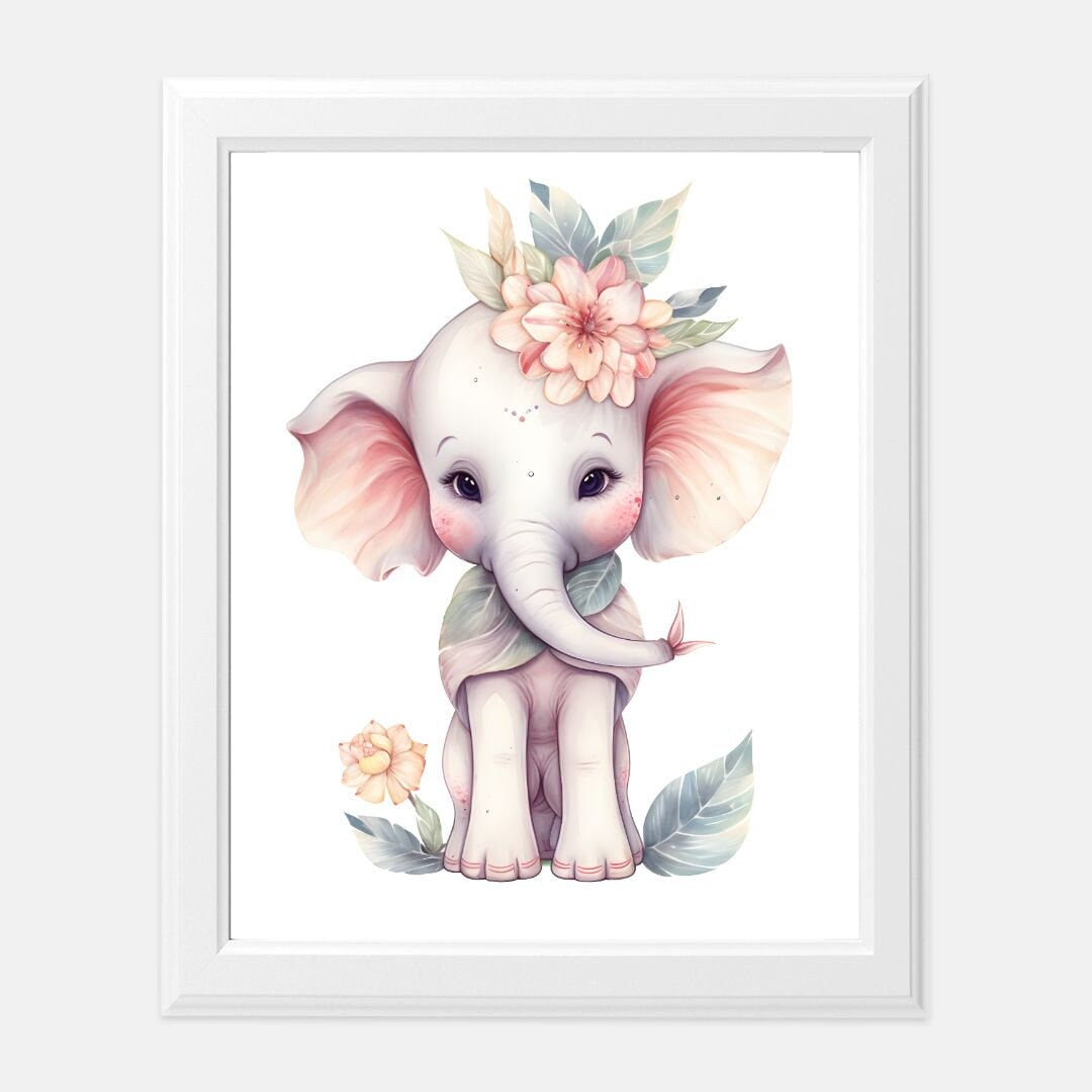Baby Elephant Print 8 x10