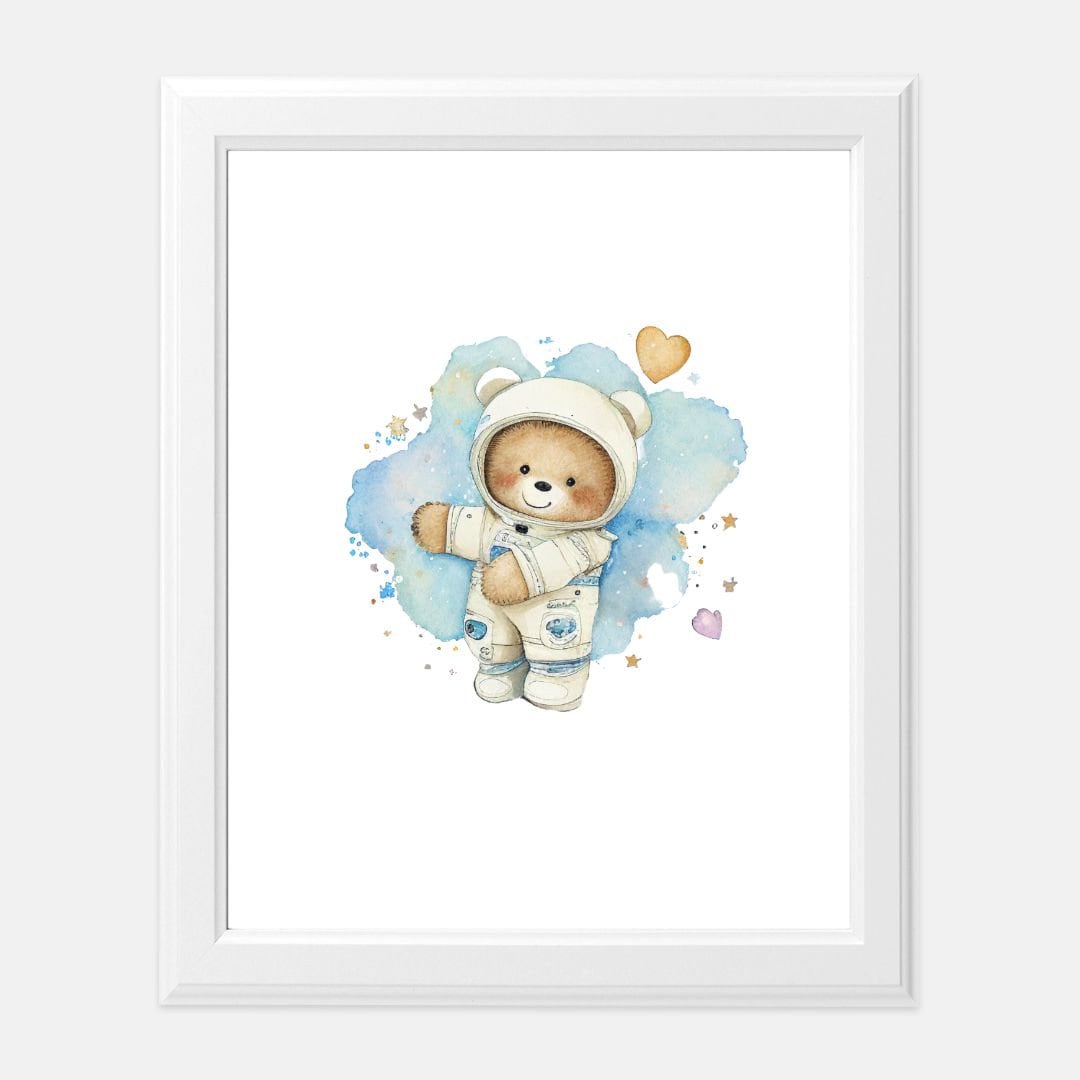 To the Moon and Back astronaut bear Print 8 x10