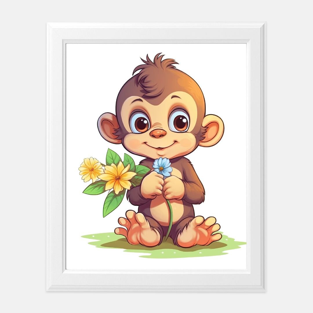 Monkey Love~Print 8 x10