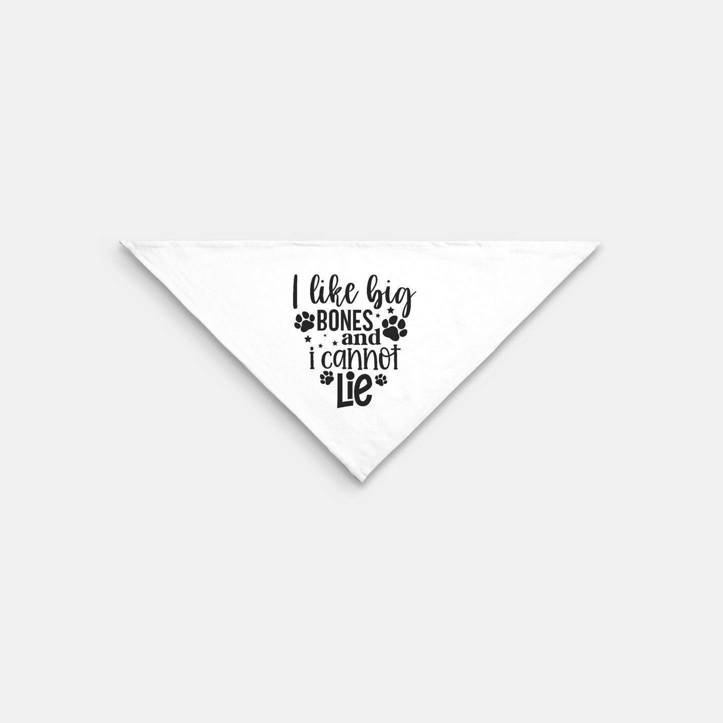 I like BIg bones and I can not Lie Small Breed Pet Bandana