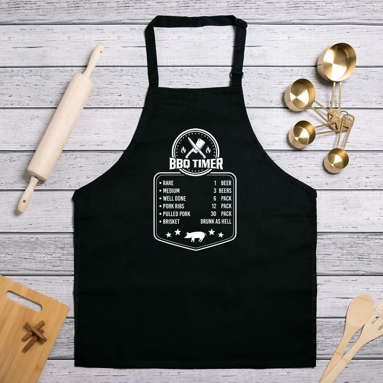 BBQ Timer Apron (Full-Length)