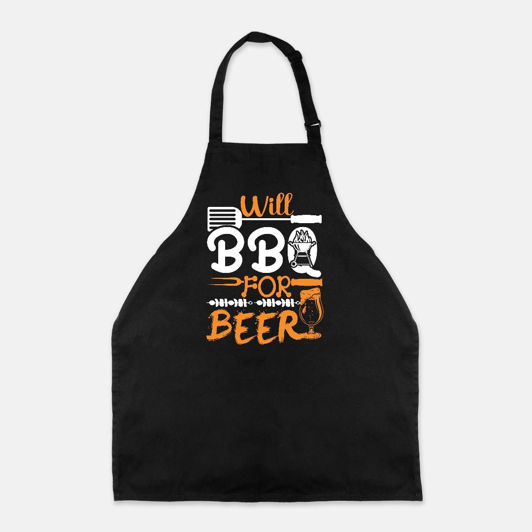 Will BBQ for Beer Apron (Full-Length)