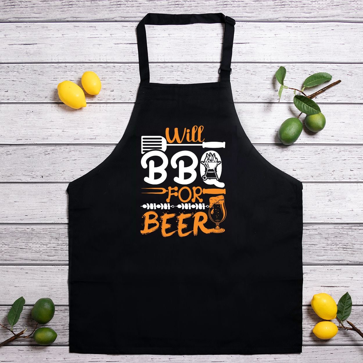 Will BBQ for Beer Apron (Full-Length)