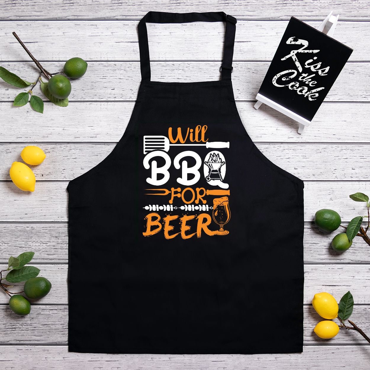 Will BBQ for Beer Apron (Full-Length)