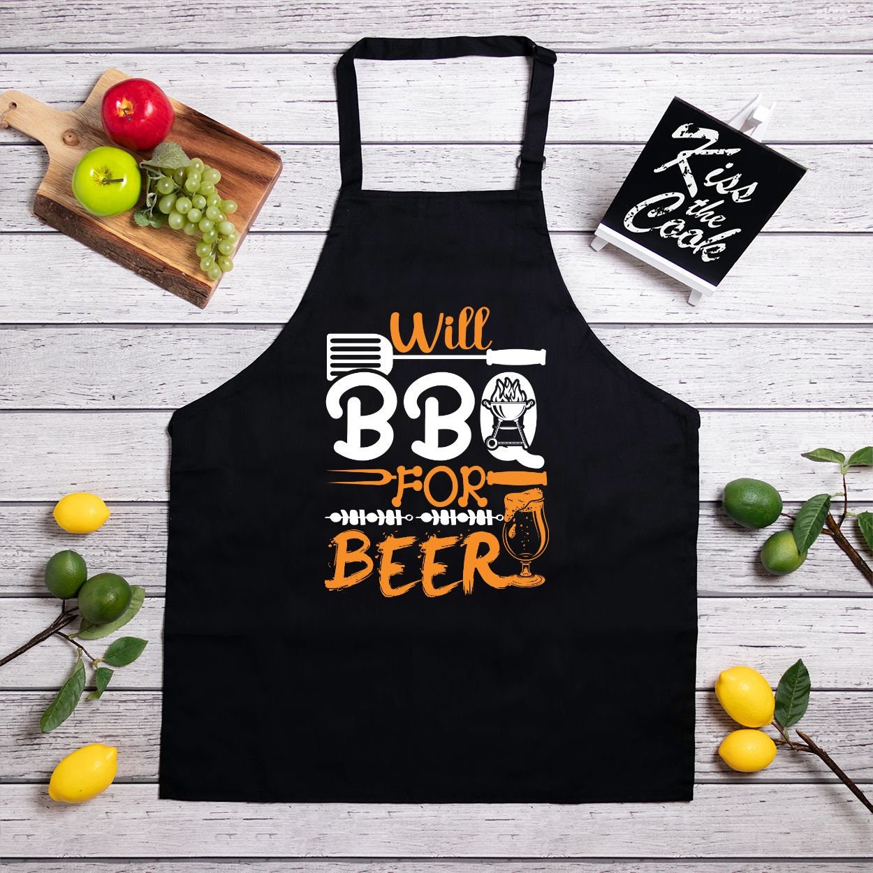Will BBQ for Beer Apron (Full-Length)