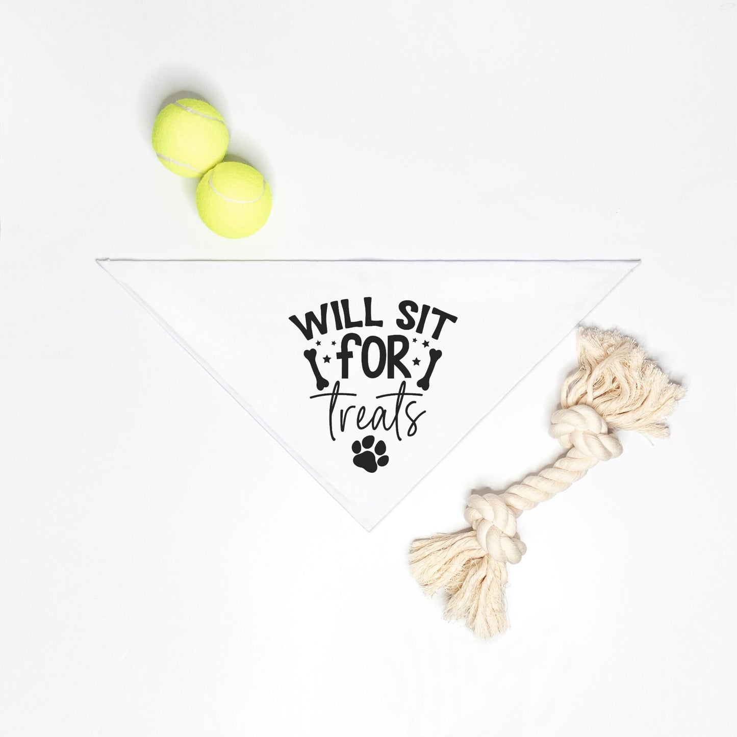 Will sit for treats Small Breed Pet Bandana
