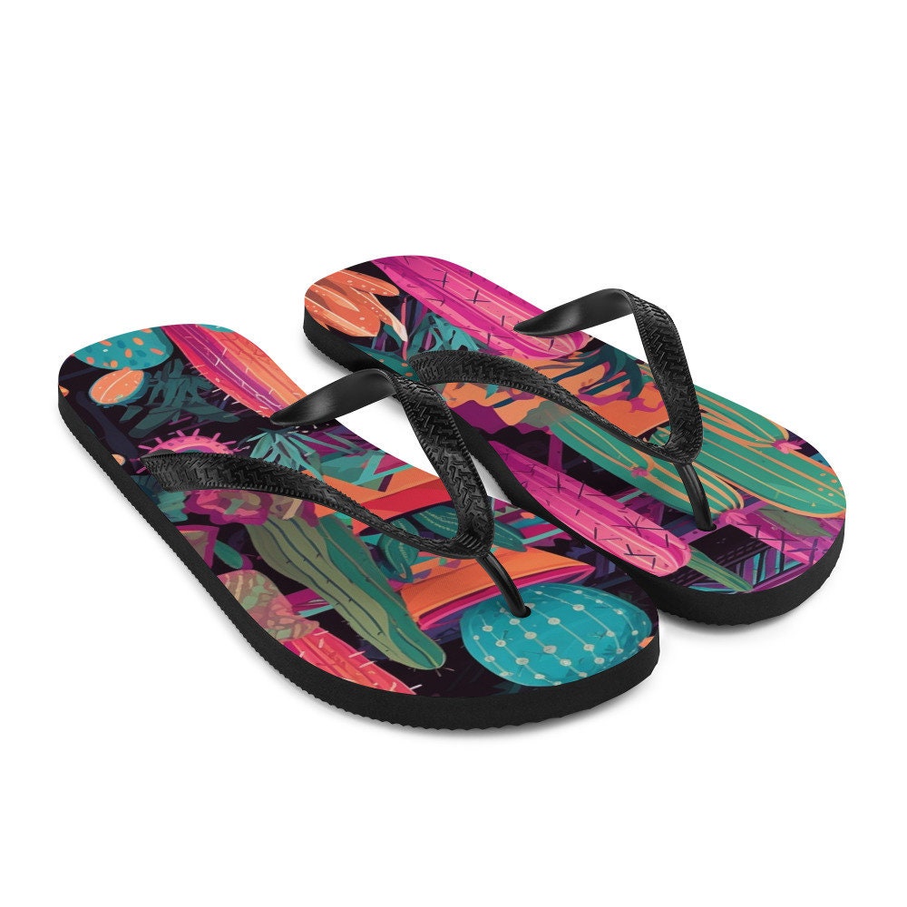 Western Cactus Flip-Flops