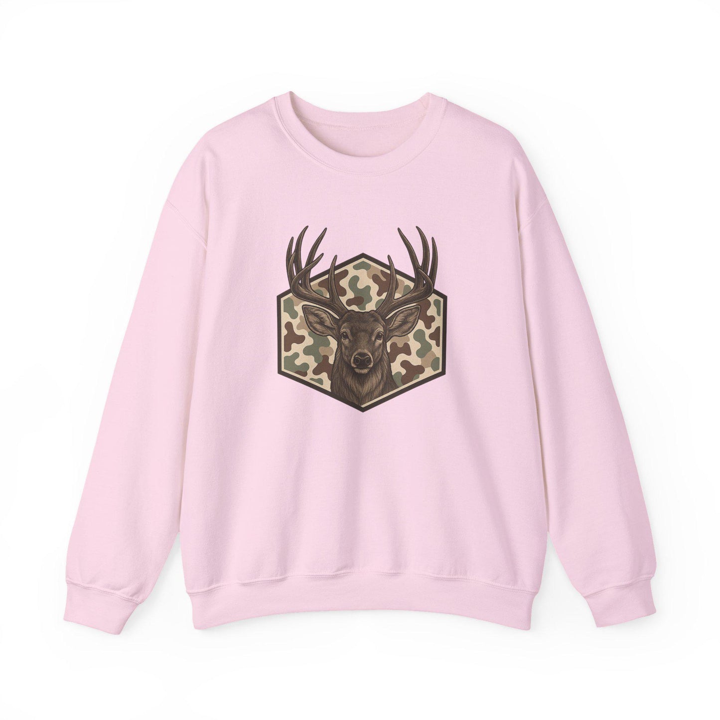 Camo Buck Hunting Vintage Retro Hunting Sweatshirt
