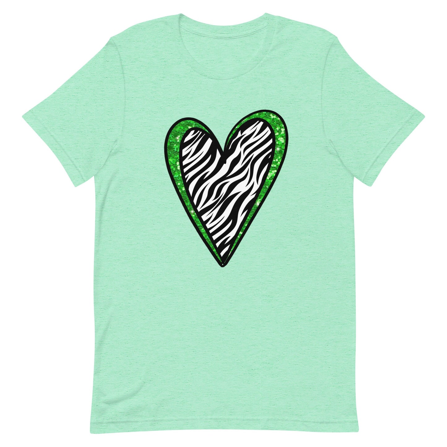 Zebra Print Heart Unisex t-shirt