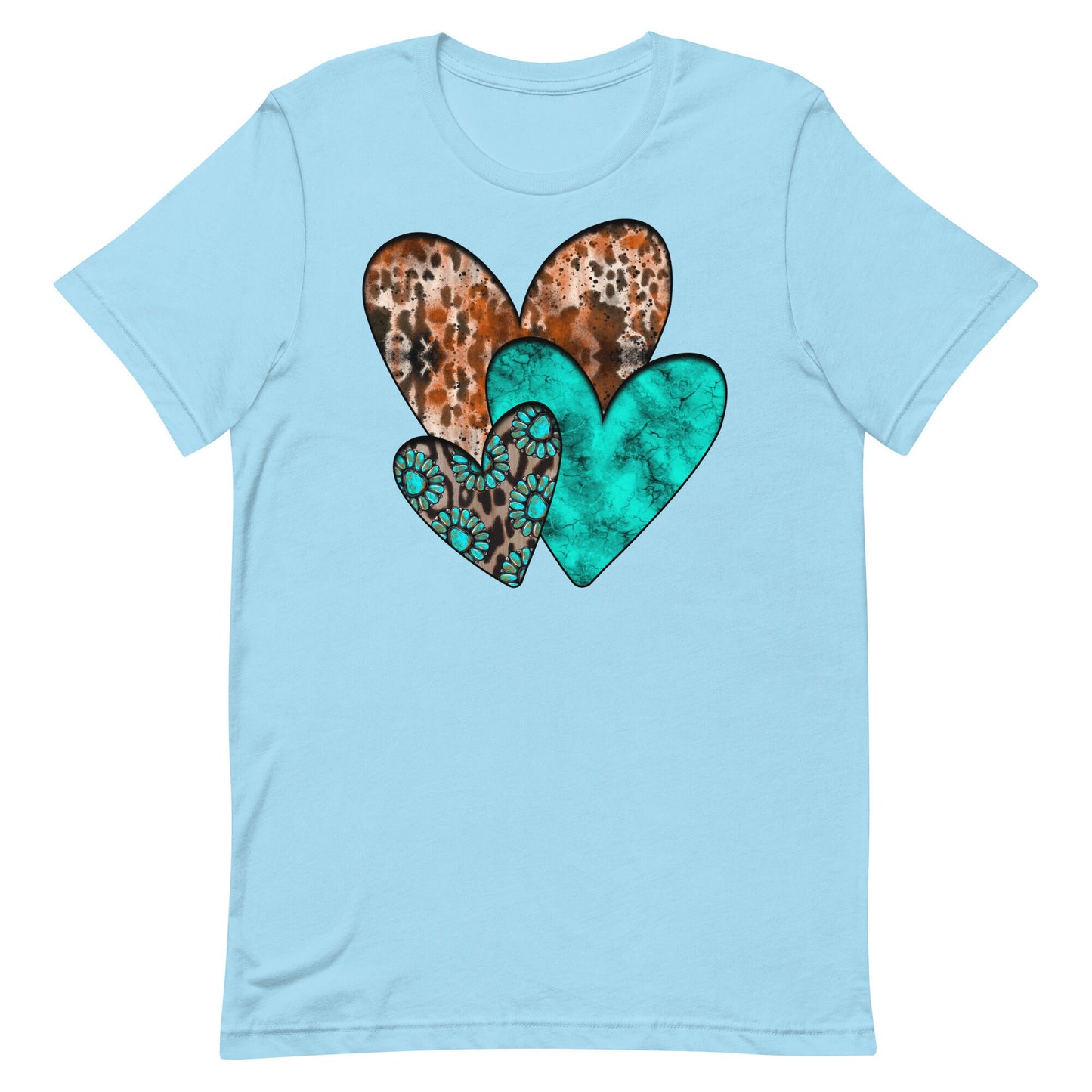 Western And Turquoise Hearts Unisex t-shirt