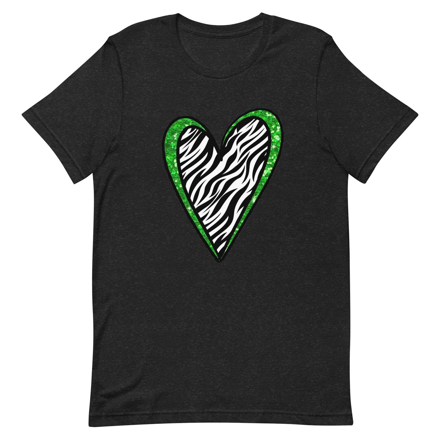 Zebra Print Heart Unisex t-shirt