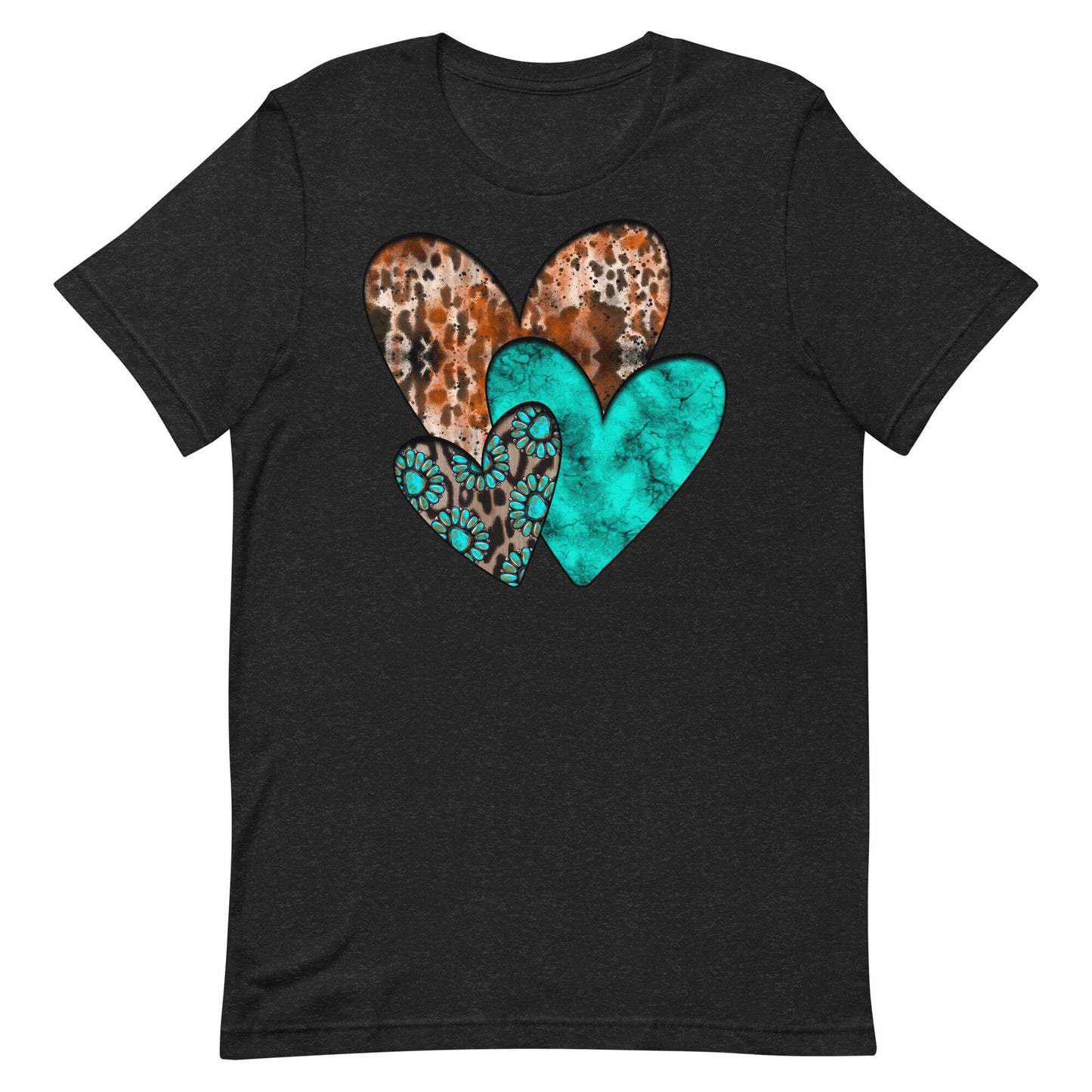 Western And Turquoise Hearts Unisex t-shirt
