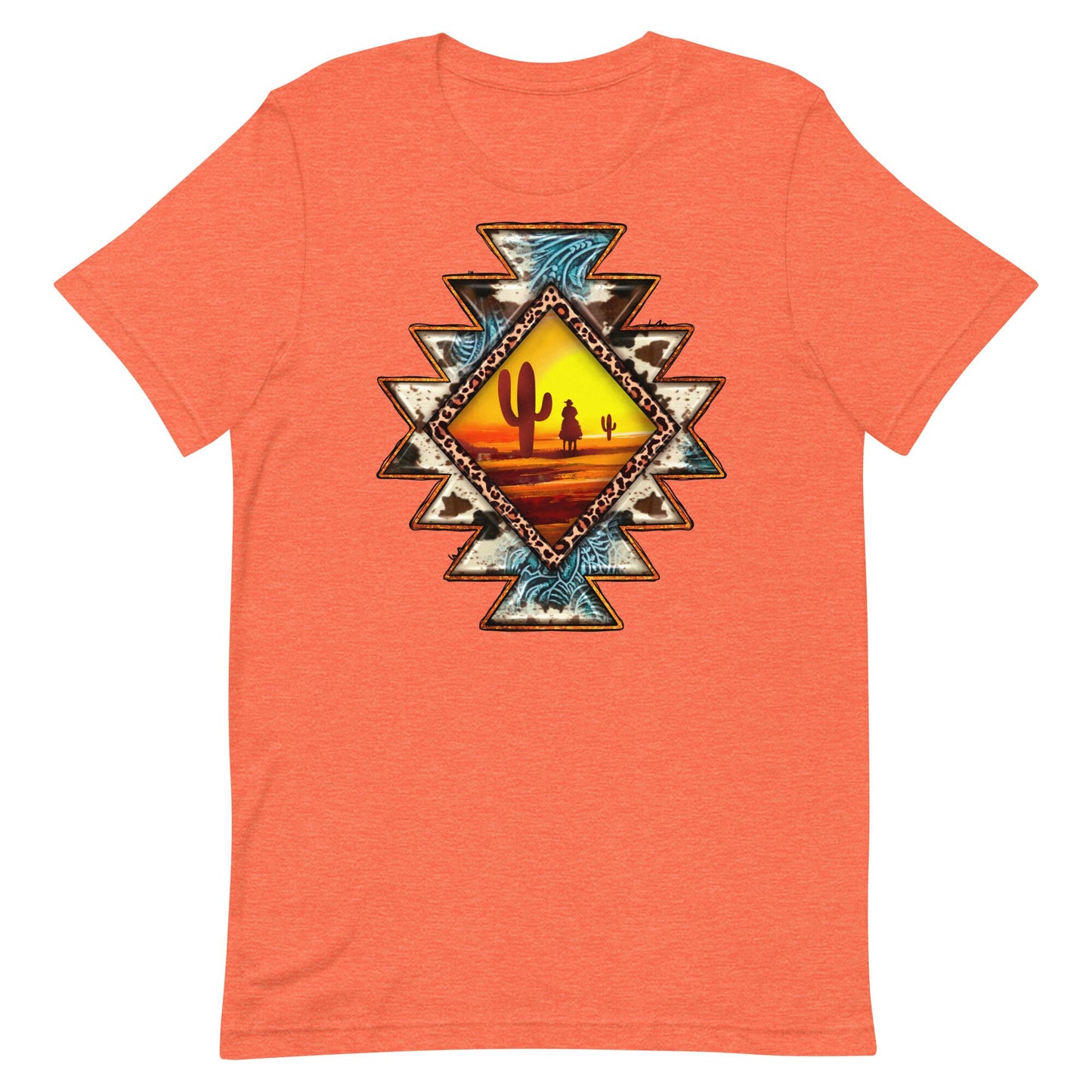 Western Sunset Print unisex Tshirt bella canvas