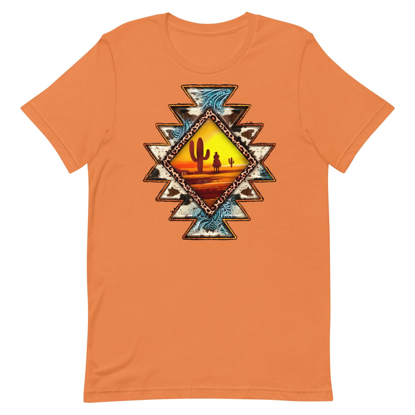 Western Sunset Print unisex Tshirt bella canvas
