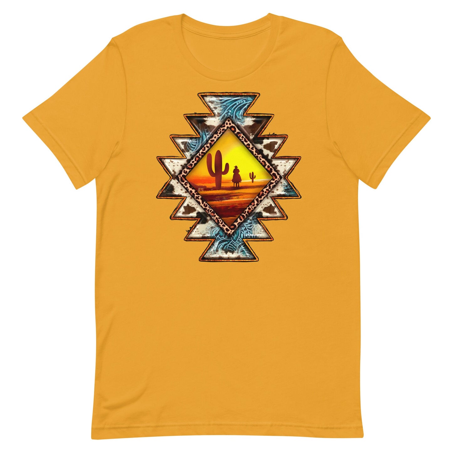 Western Sunset Print unisex Tshirt bella canvas