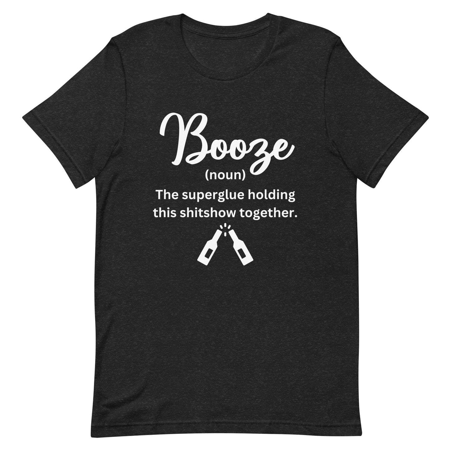 Booze White Print Unisex t-shirt