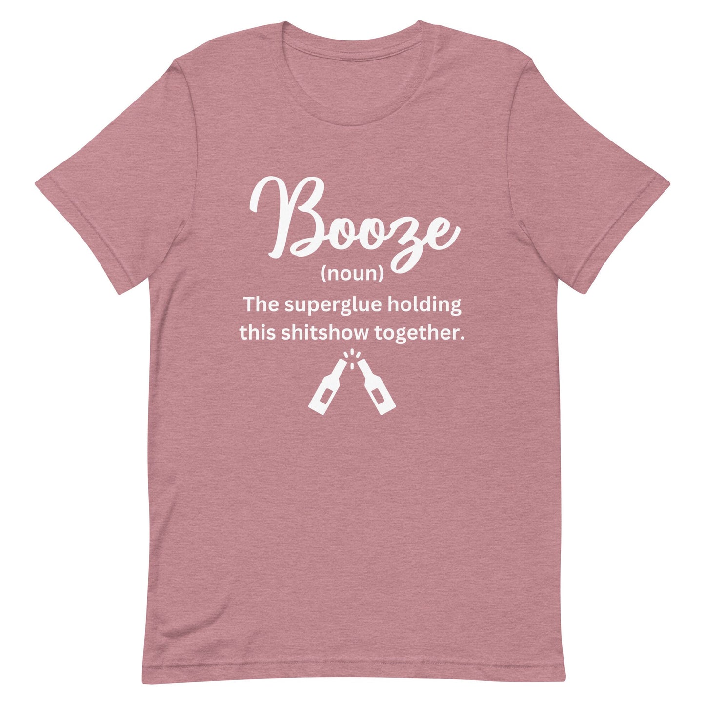 Booze White Print Unisex t-shirt