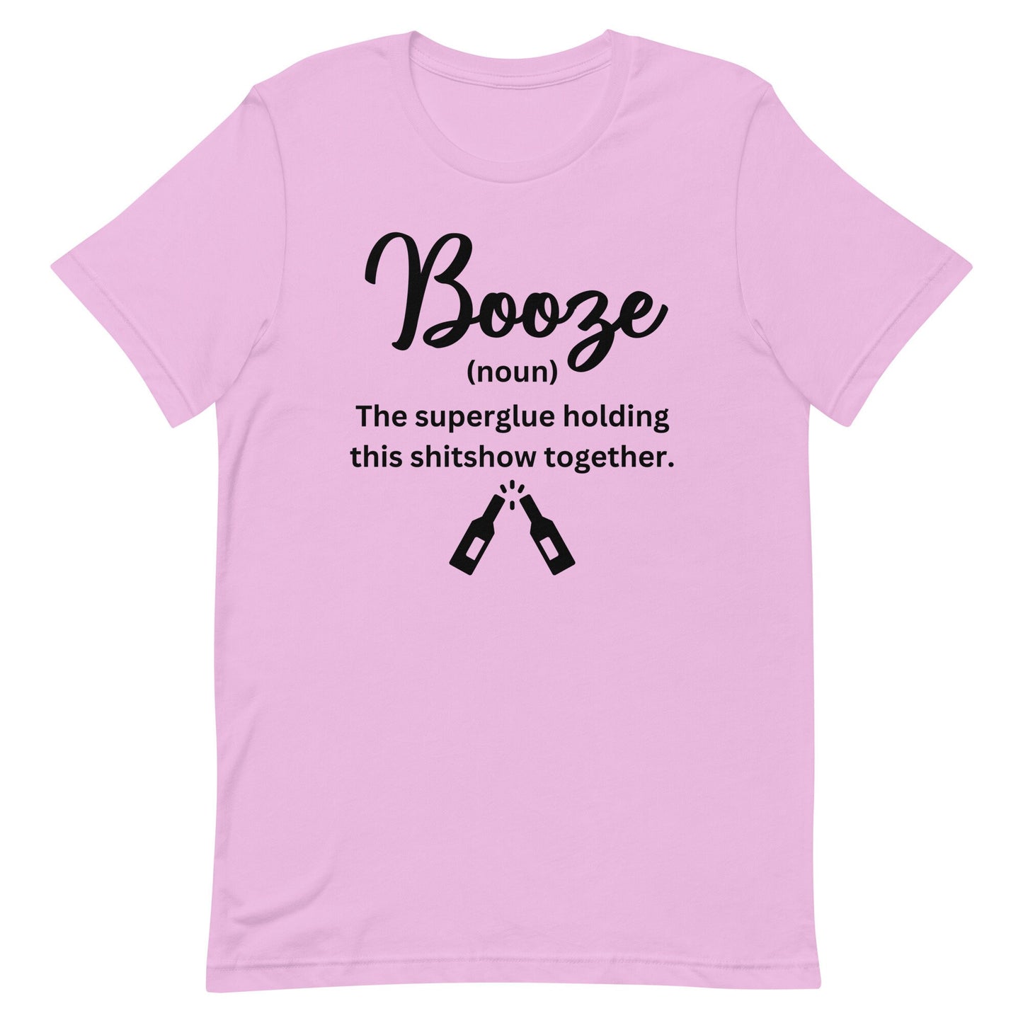 Booze Black Print Unisex t-shirt