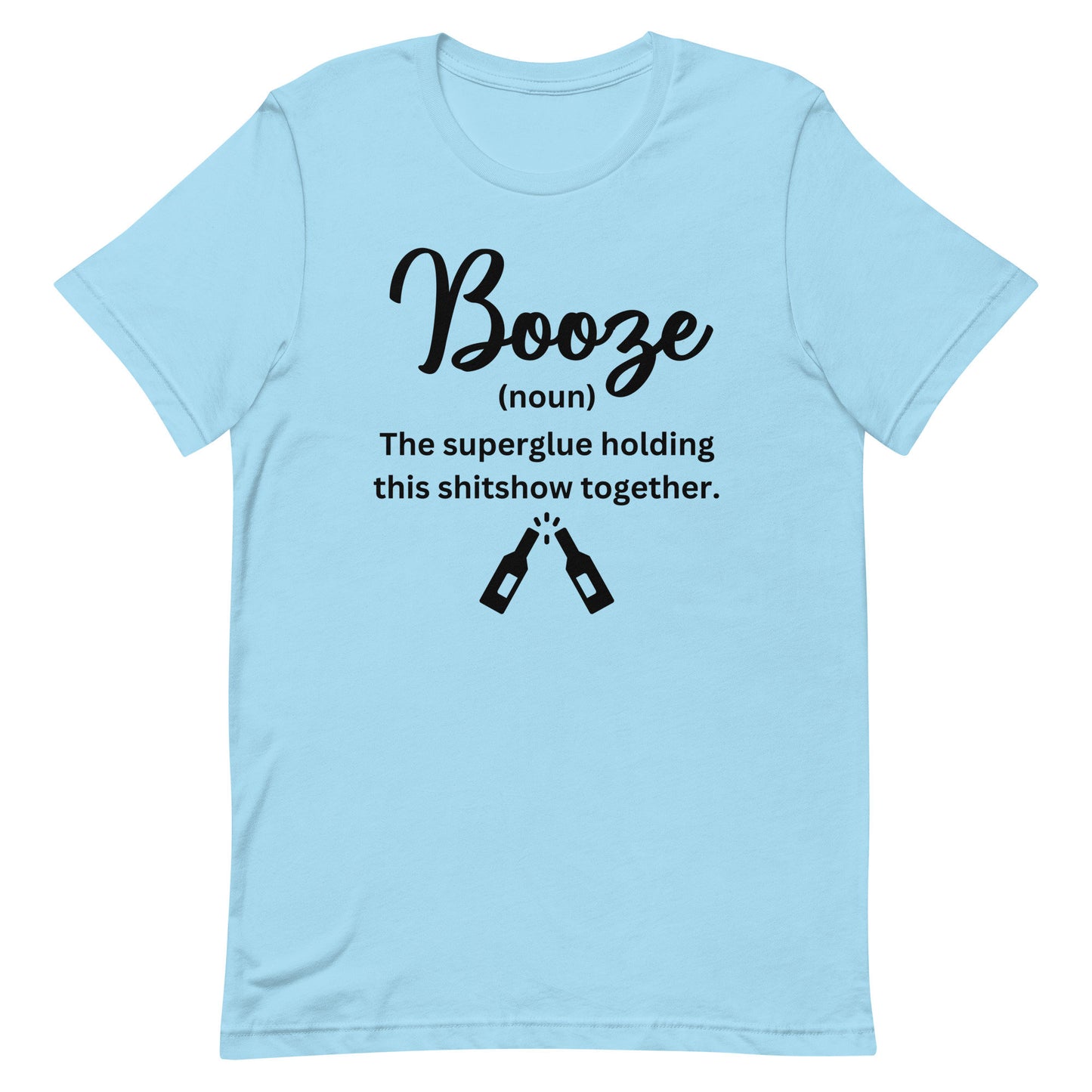 Booze Black Print Unisex t-shirt