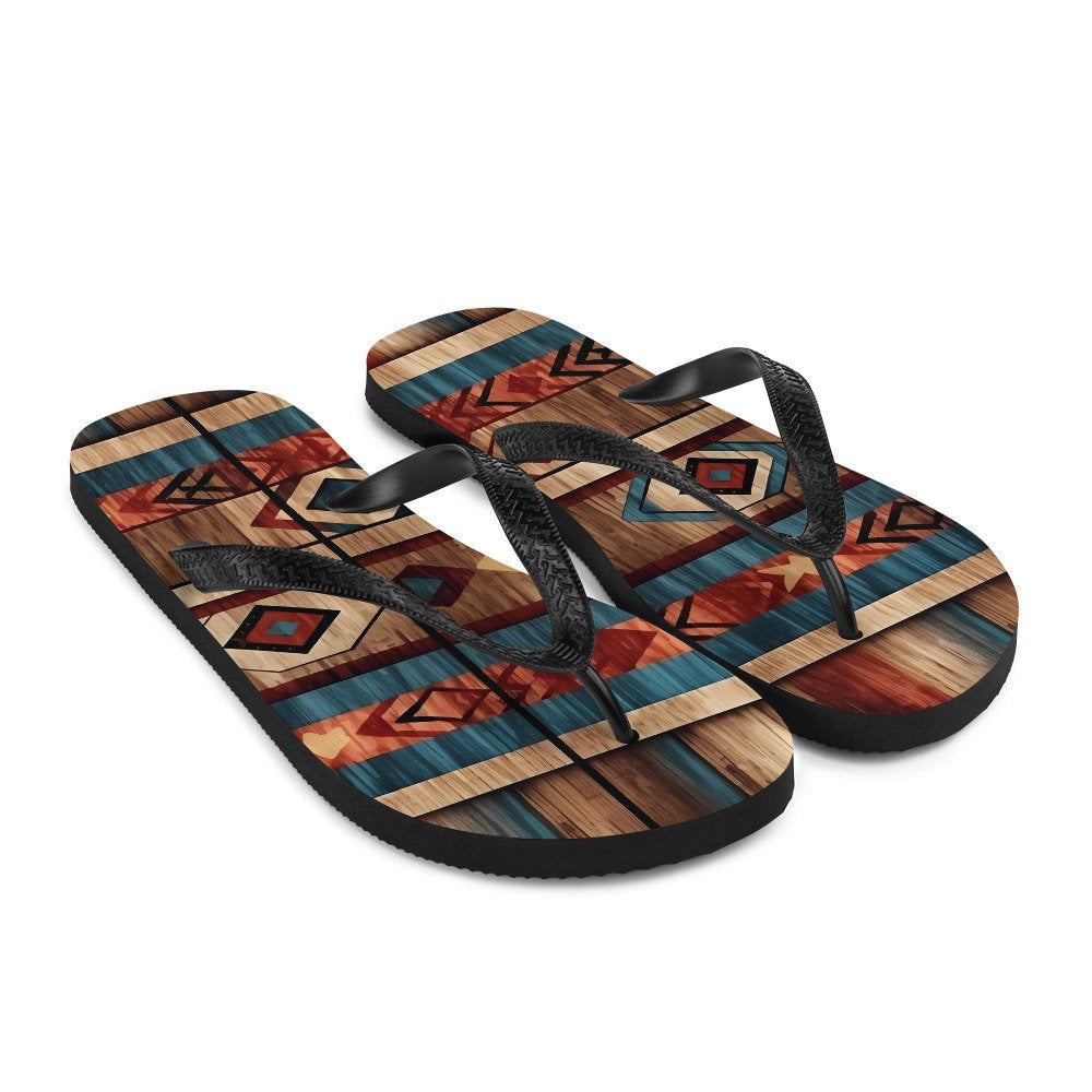 Aztec Western Flip-Flops