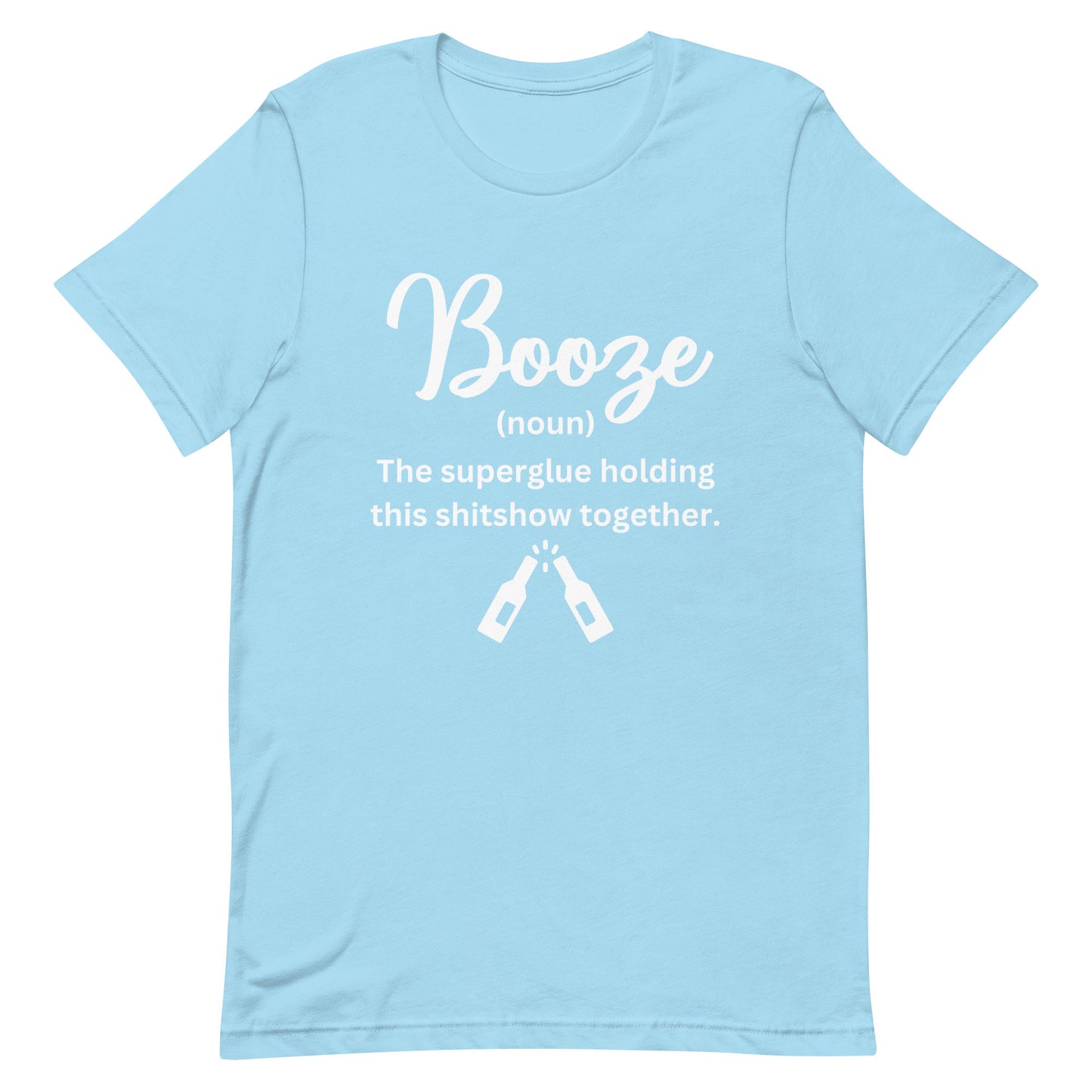 Booze White Print Unisex t-shirt