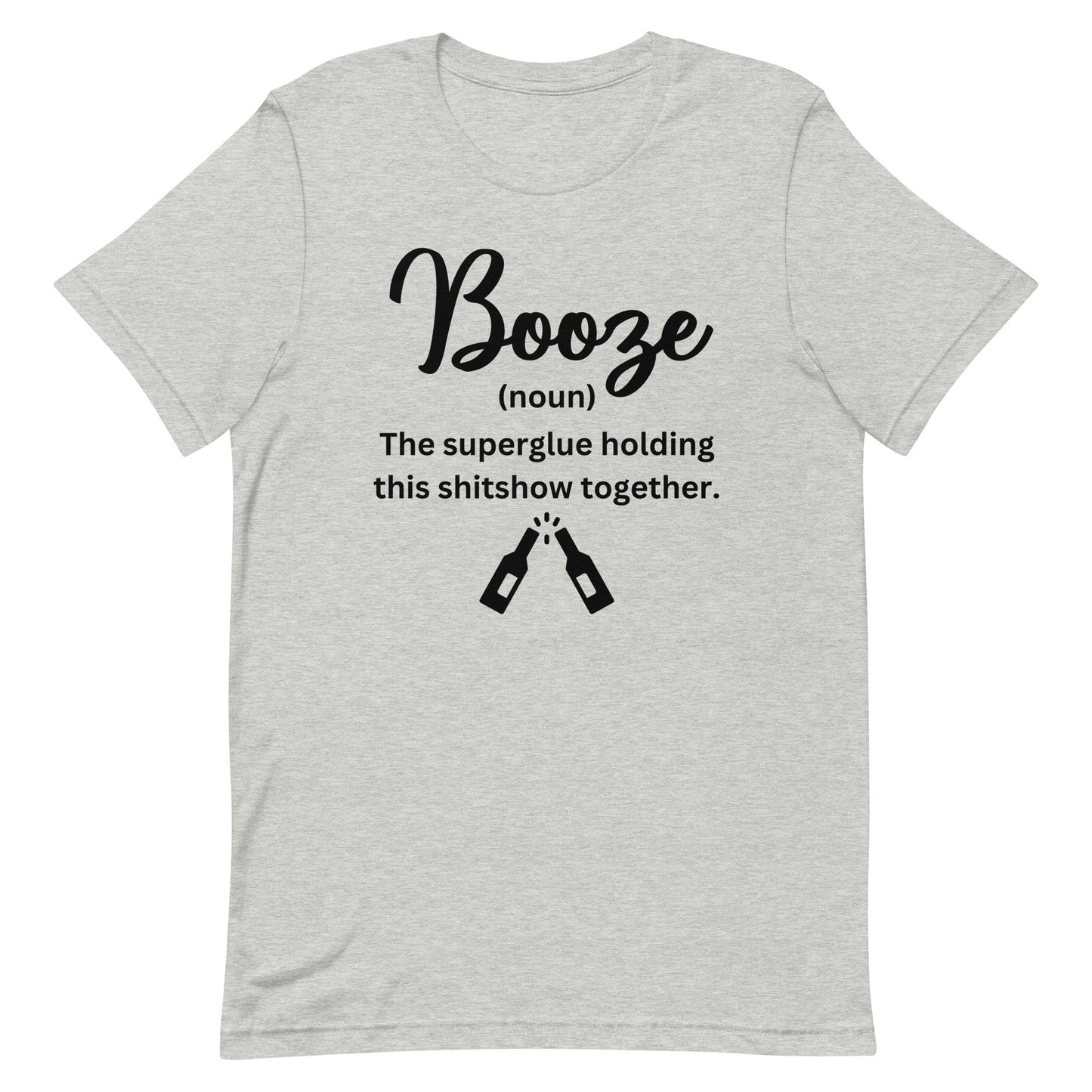 Booze Black Print Unisex t-shirt