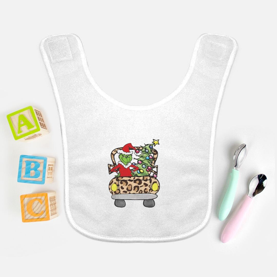 Grinch in pickup  Baby Bib