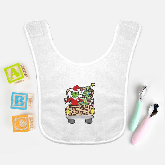 Grinch in pickup  Baby Bib