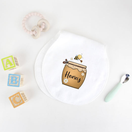 Honey bee pot Peanut Burp Cloth