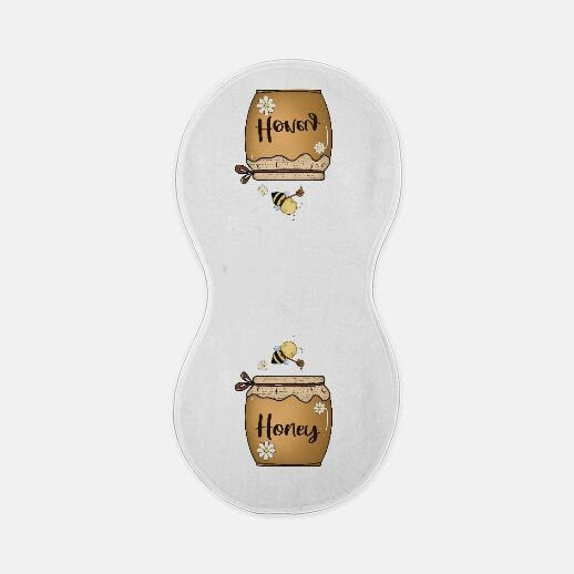 Honey bee pot Peanut Burp Cloth