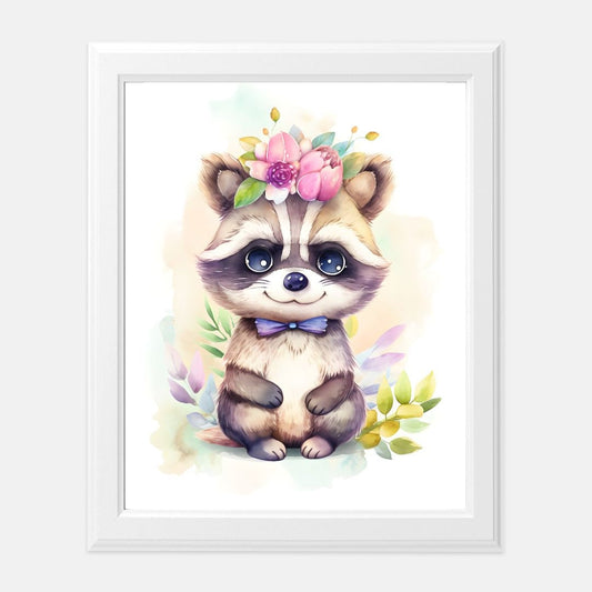 Baby Raccoon Print 8 x10
