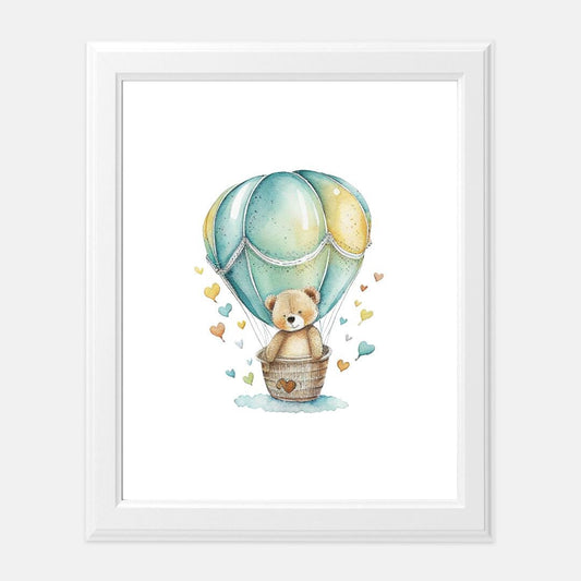 Up Up and Away Baby bear Print 8 x10