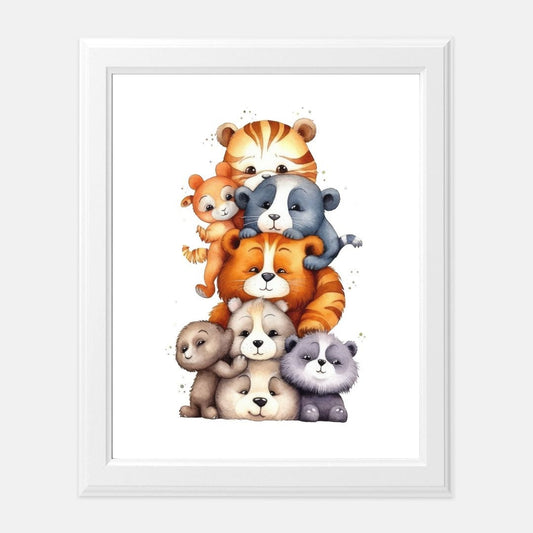 We are all family stacked together~Print 8 x10
