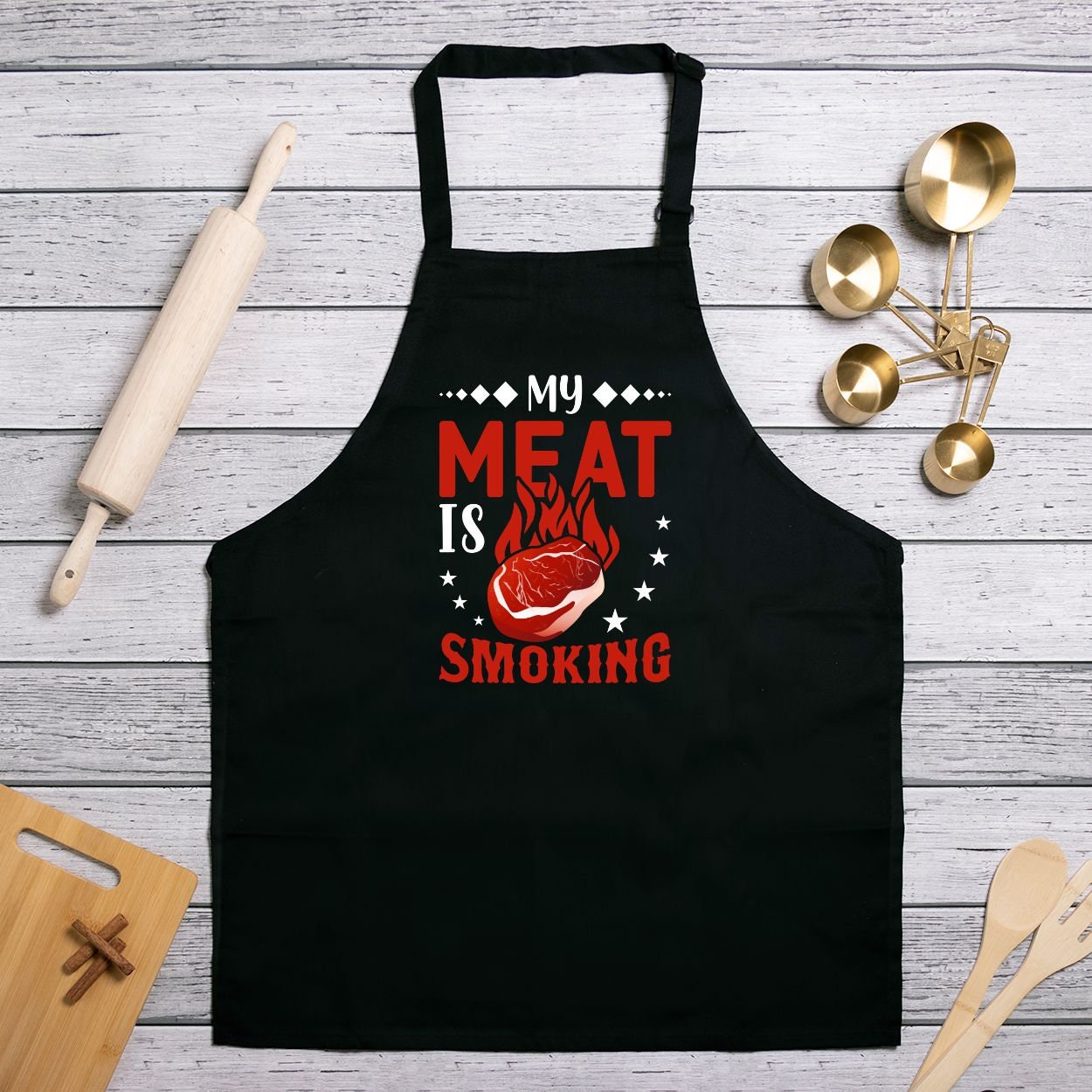 My Meat is Smoking Apron (Full-Length)