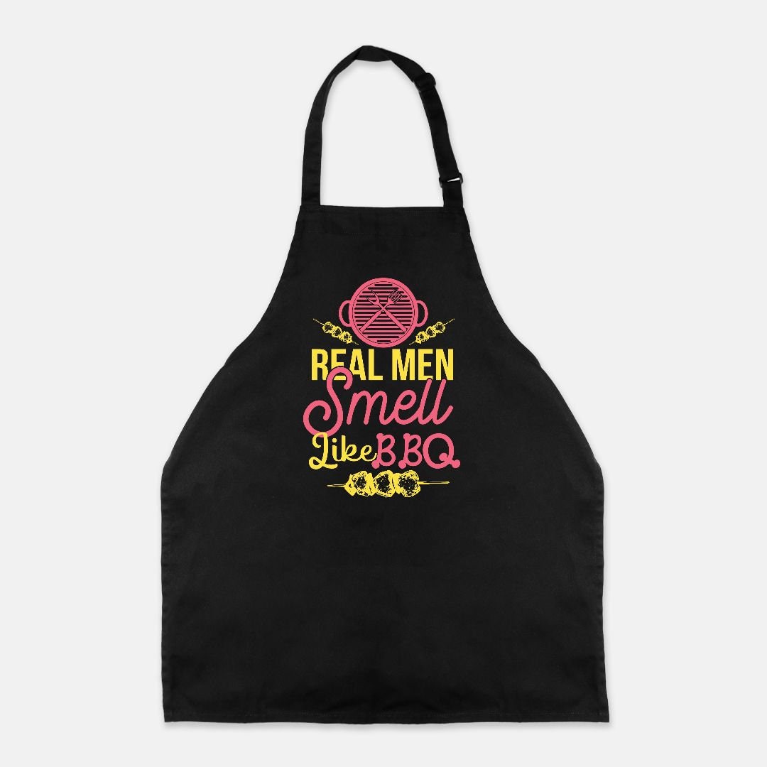 Real Men Smell Like BBQ Apron (Full-Length)