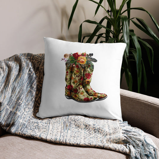 Boho Cowgirl Boots Pillow- Add a Touch of the Wild West to your home
