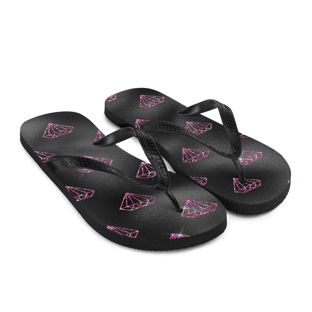 Hot Pink Diamonds Flip-Flops
