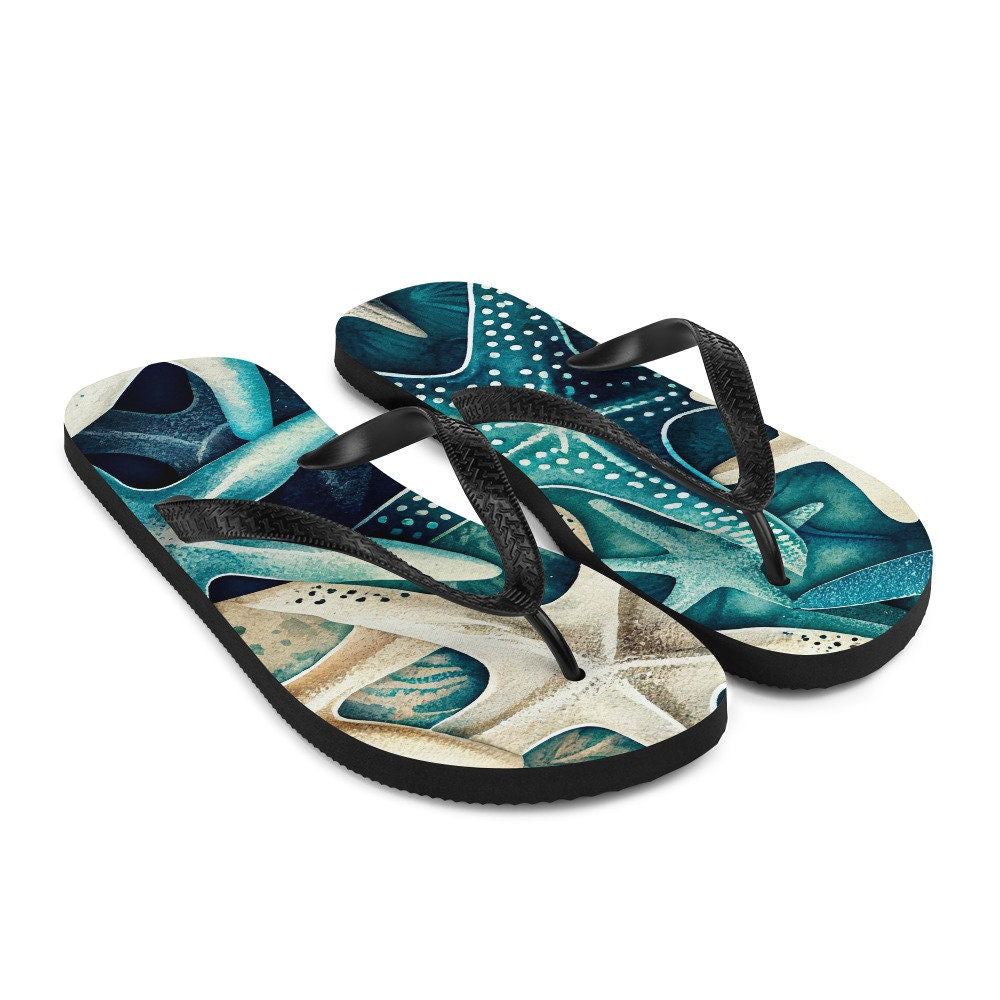 Starfish Nautical Flip-Flops