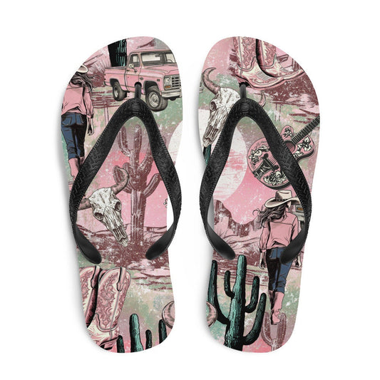 Pink western Flip-Flops