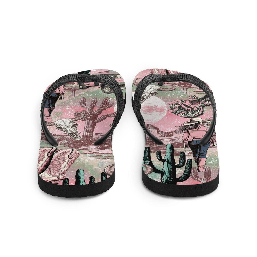 Pink western Flip-Flops