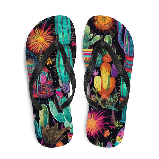 Sun burst Cactus Flip-Flops