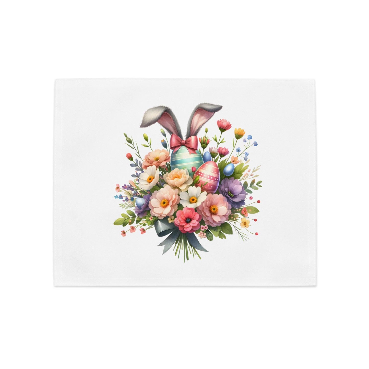 Easter Bouquet Placemat Set: Floral Bunny Table Decor