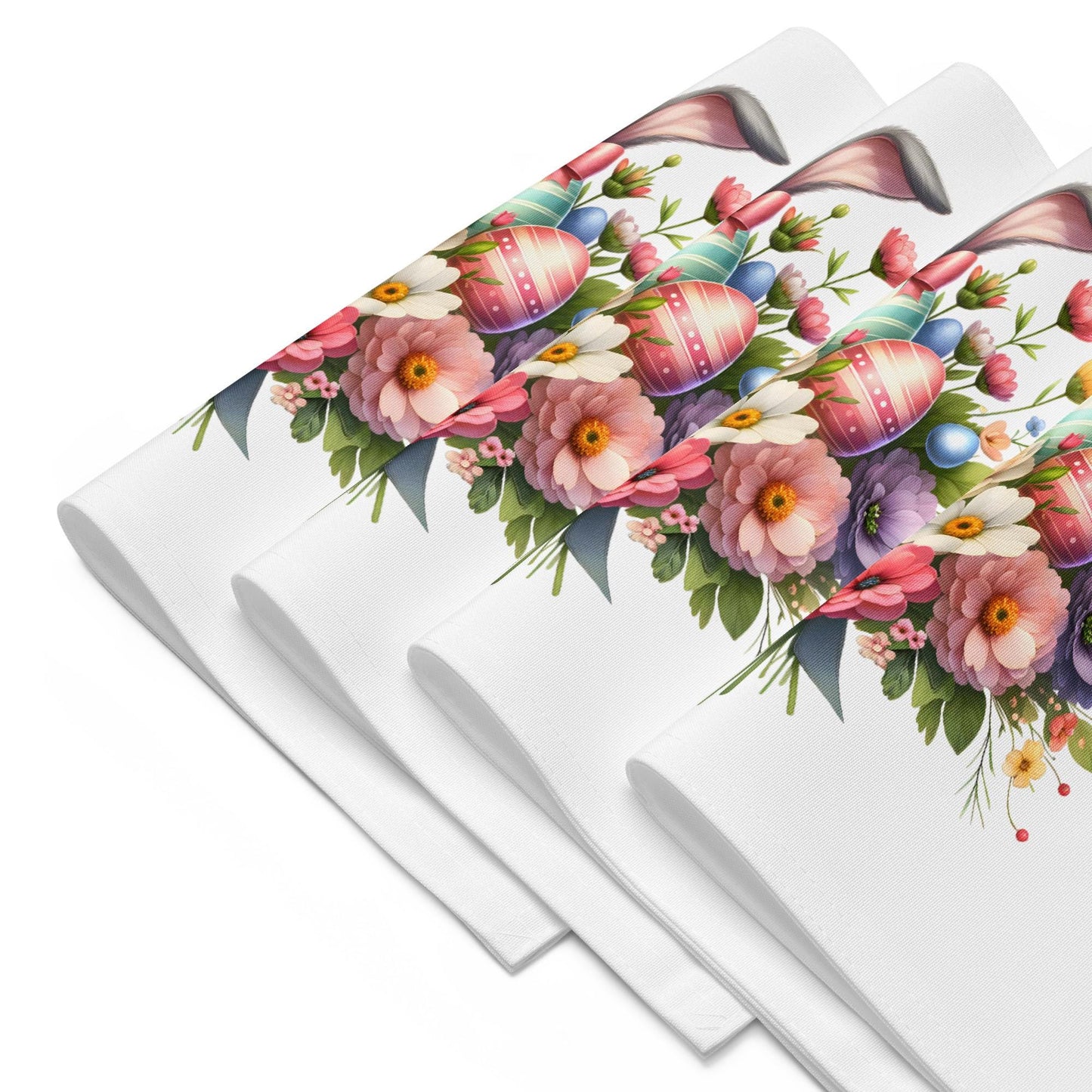 Easter Bouquet Placemat Set: Floral Bunny Table Decor