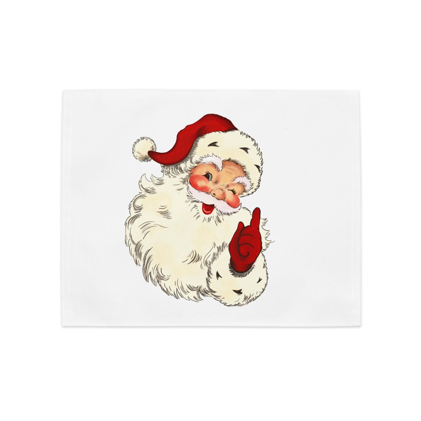 Santa Placemats Set: Christmas Table Decor, Water-Resistant