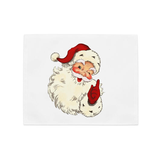 Santa Placemats Set: Christmas Table Decor, Water-Resistant