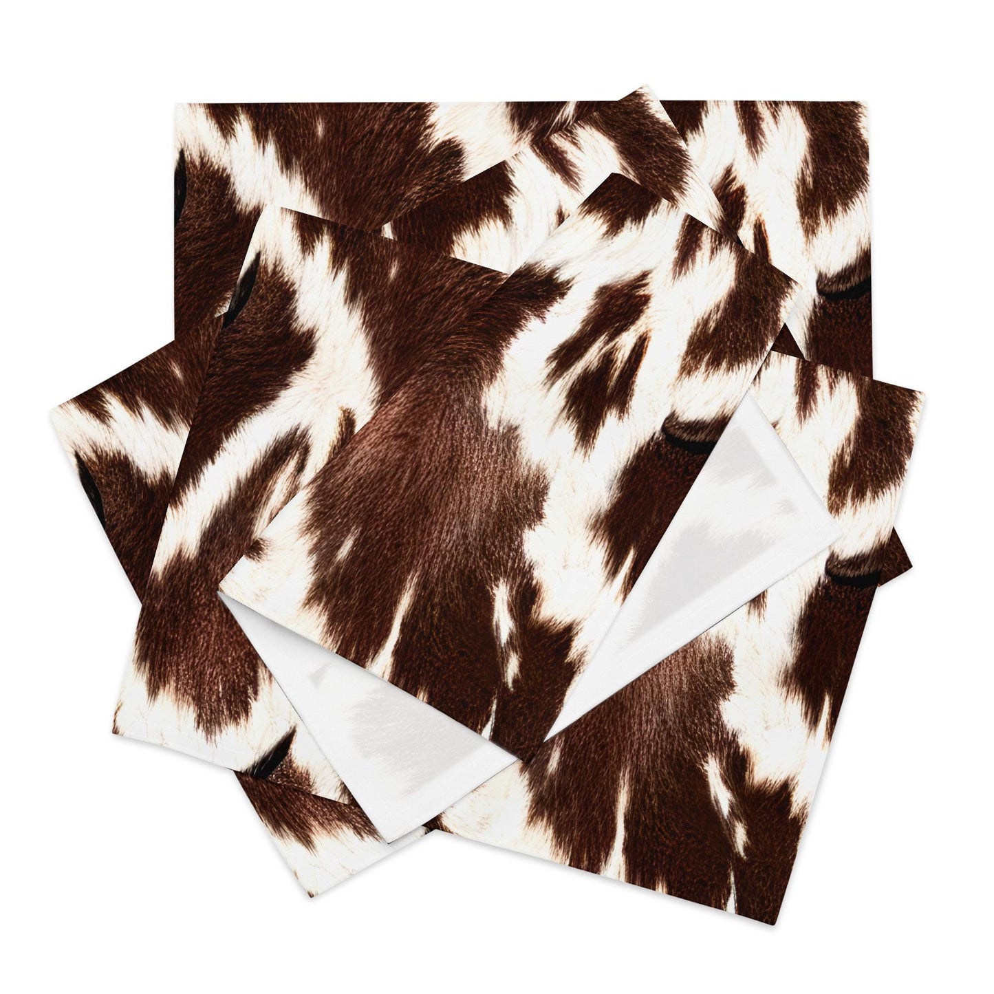 Cow Print Placemat Set: Country Western Table Decor
