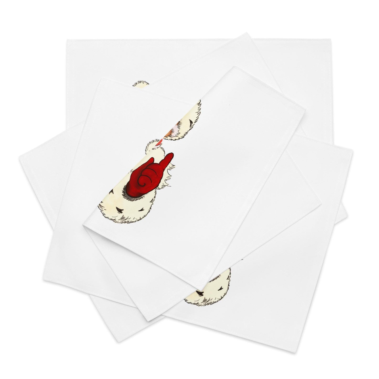 Santa Placemats Set: Christmas Table Decor, Water-Resistant