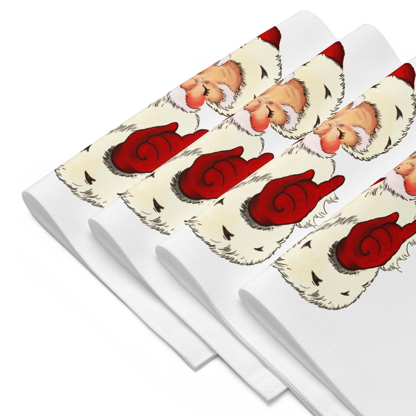Santa Placemats Set: Christmas Table Decor, Water-Resistant